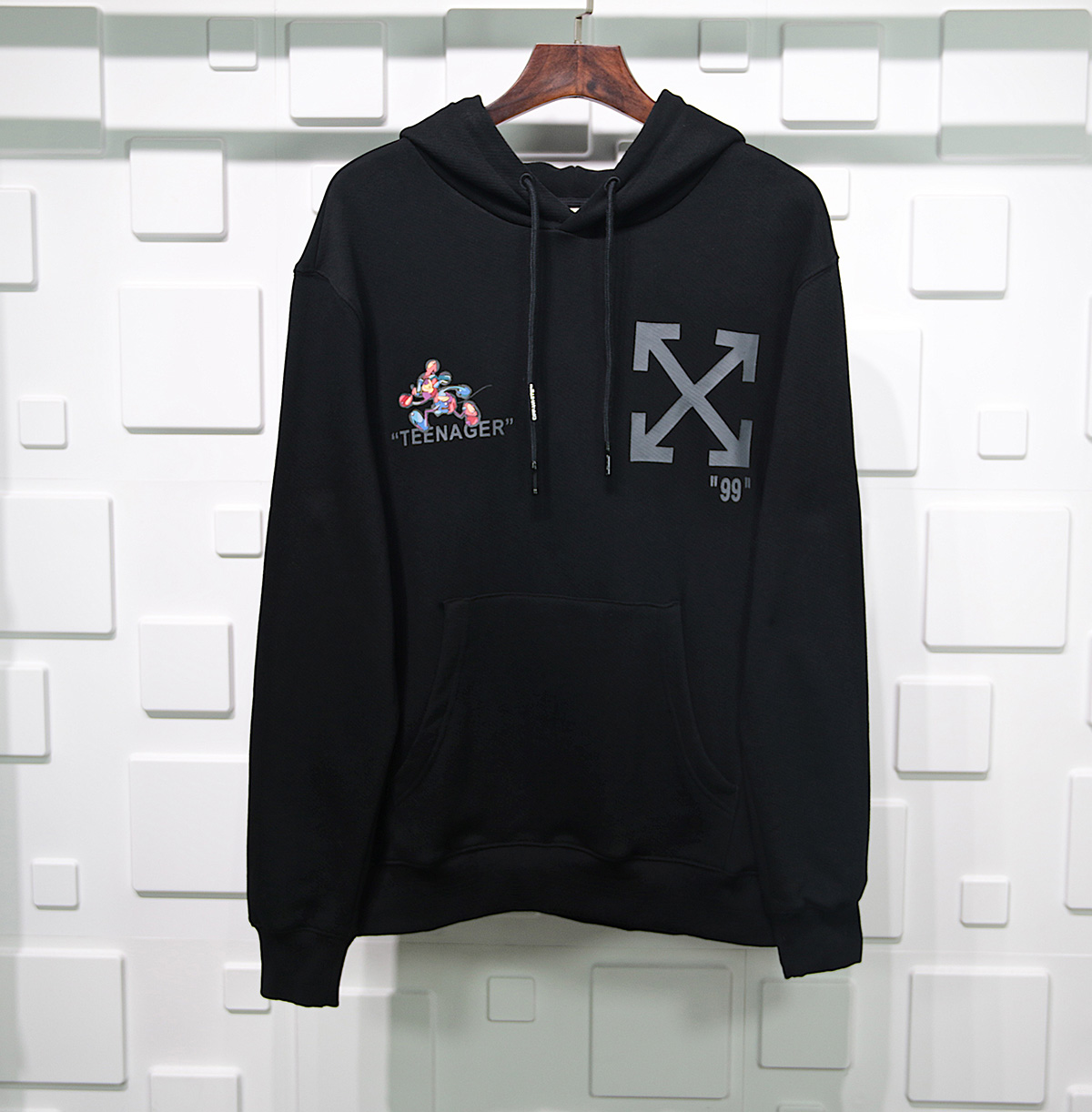 YSL MCM Unisex Off White Mickey Mouse Hoodies Replica YSL MCM MK outlet Givenchy